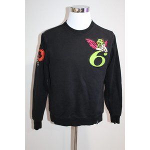 Roku Studio Angel Money Bag Evil Eye Devil  Baby Tattoo Black Sweat Shirt M